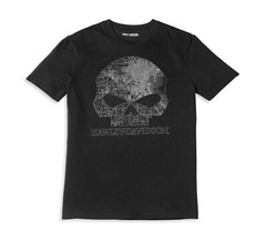 Harley-Davidson Men’s Milwaukee Map Skull Graphic Tee – Tall, 96061-22VT