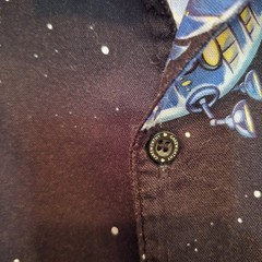 ET Universal Studios Button Up Extra Terrestrial Collared Steven Spielberg 2XL