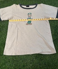 Nintendo Luigi Ringer Graphic T-Shirt Beige Green Vintage 2003 Mens Medium