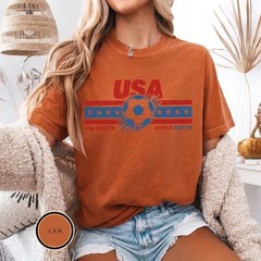 Vintage USA Soccer World 26 T-Shirt, USA Football Fan Shirt
