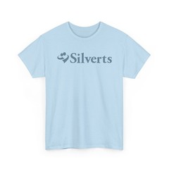 Silverts T-Shirt Blue Senior Care Adaptive Clothing Brand Logo Tee