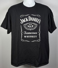 Jack Daniels Old No 7 Brand Tennessee Whiskey T Shirt Mens XL Black Cotton