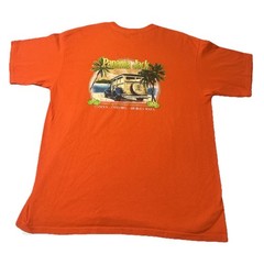 Panama Jack Graphic T-Shirt Men’s XL Woody Wagon Surfing Orange Cancun Mexico