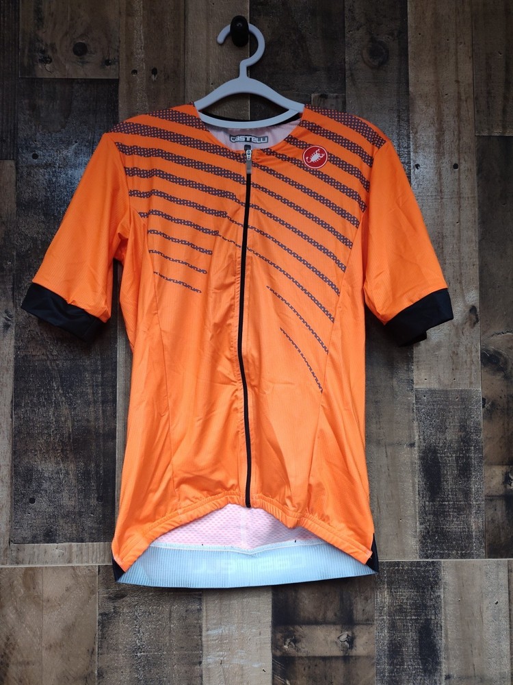 Castelli Rosso Corsa Cycling Jersey 2XL Orange Special Edition Made in Romania