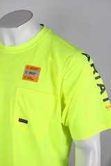 Ariat Men’s Rebar Heat Fighter T Shirt Pocket Short Sleeve Neon Lime 10031037