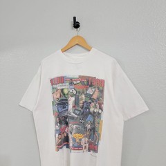 Vintage 1990-1999 Decades Collage Art Nostalgia T Shirt Men’s Size XL White