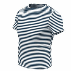 Dark Blue Sailor TShirt Striped Short Sleeved Telnyashka Тельняшка (L)
