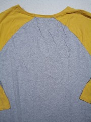 ON the Byas Longer Length 3/4 Sleeve Raglan Shirt Men’s Large Yellow