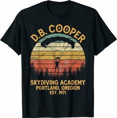 D.B. Coopers Skydiving Academy Portland Oregon DB Cooper T-Shirt