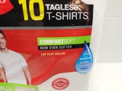 Hanes Super Value Pack 10 Tag less Comfort Soft T Shirts White XL
