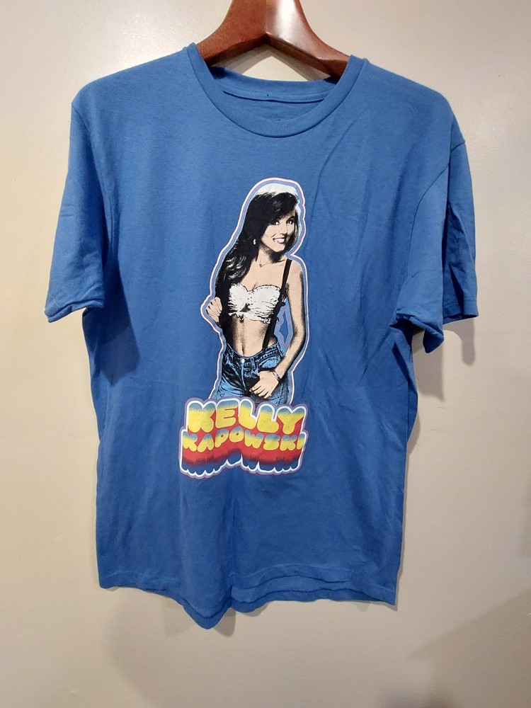 Saved by the Bell Kelly Kapowski Blue Large Shirt Retro 90s TV Show Television