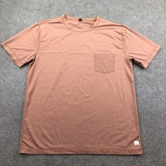 Vuori Shirt Mens Large Brown Solid Short Sleeve Pocket Tee Lightweight