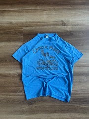 Vintage Castle Rock Wrestling Graphic T-Shirt Russell Athletic NuBlend Blue