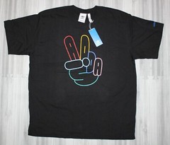 NEW MENS ADIDAS ORIGINALS PEACE SIGN TREFOIL TEE SHIRT ~SIZE XL #HD5269 BLACK