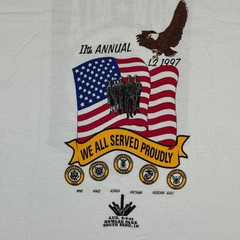 Vintage POW MIA USA Flag Military Memorial Event Single Stitch T Shirt – Large