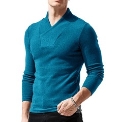 Zonbailon men’s t-shirt slim-fit breathable warm thickened bottomed long sleeve