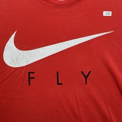 Nike Fly Shirt L Red Dri-FIT The Nike Tee Moisture Wicking Quick Drying