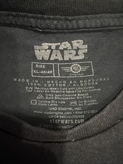 Licensed Black Shirt Darth Vader Body Armor Size XL 46/48 Star Wars