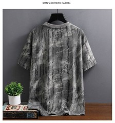 Men Luxury Fashion Trend Distressed Ripped Hole Casual Summer Streetwear T-Shirt