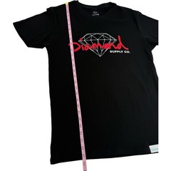 DIAMOND SUPPLY CO Medium T Shirt Black Red Diamond Graphic Skater Streetwear Tee
