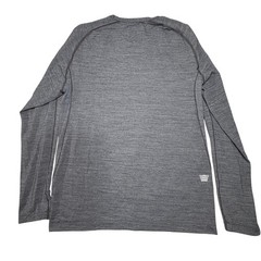 Mack Weldon Mens Medium Long Sleeve Crew Neck Shirt Heather Grey Performance