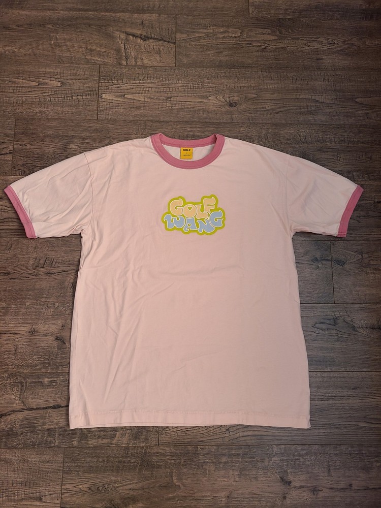 Golf Wang Pink Ringer T-Shirt with Contrasting Trim Size L