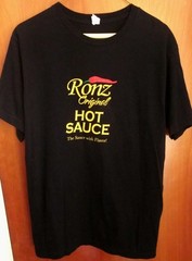 RONZ ORIGINAL HOT SAUCE lrg T shirt Columbus logo tee Ohio flavor