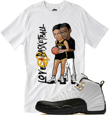 We Will Fit shirt to match Jordan 12 Taxi yellow black and white