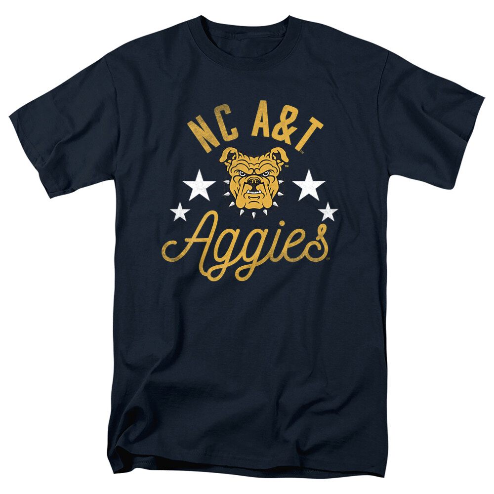 North Carolina A&T State University Adult T-Shirt Aggies, Navy, S-5XL