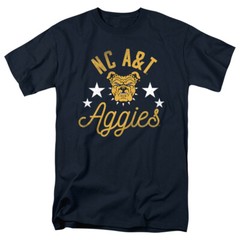 North Carolina A&T State University Adult T-Shirt Aggies, Navy, S-5XL