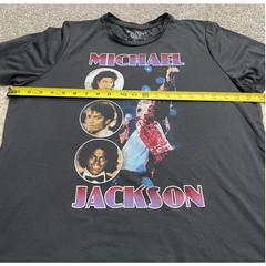 Mighty Fine Presents Mens XL Michael Jackson Image Graphic Classic Shirt Black