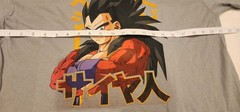 Dragon Ball Z Super Saiyan 4 SS4 Goku Vegeta Black Cotton T-Shirt