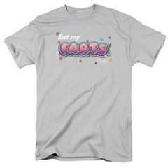 Trevco Men’s Candy Fart University Adult T-Shirt, Silver, Medium