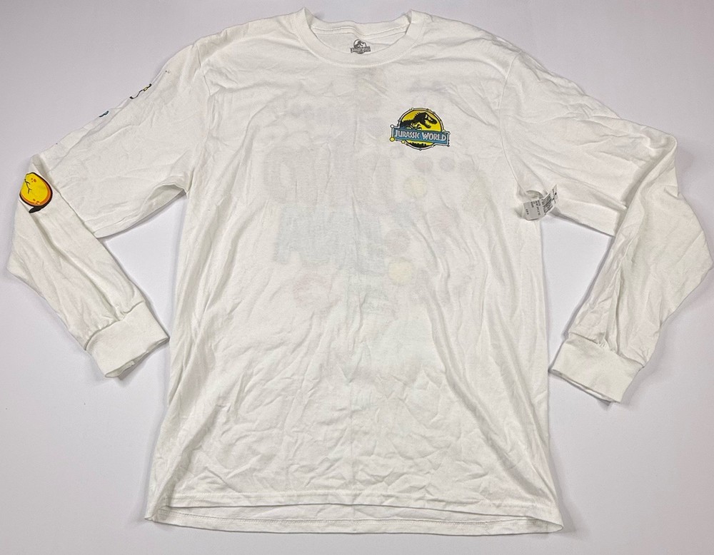Universal Studios Jurassic World Mr DNA Long Sleeve T-shirt White Mens Large NWT