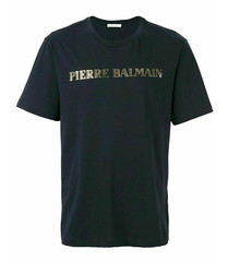Pierre Balmain Mens Iconic Top Logoshirt Gold Logo Shirt Kurzarm T-Shirt 52 XL