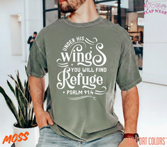 Unisex Psalm 91:4 Bible T-Shirt, Men T shirt,Women T shirt Gift Christian Top