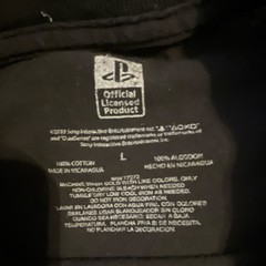 PlayStation Logo Graphic Tee Black Men’s Crew Neck Short Sleeve, Size L