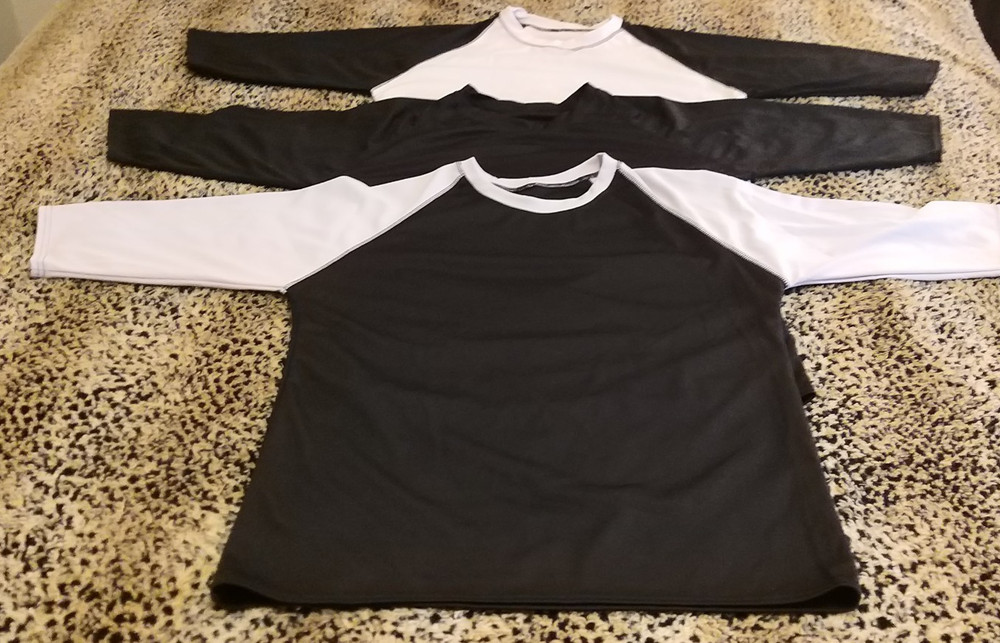 3 Packs Men’s 3/4 Sleeve Crew Neck Raglan Jersey Baseball Tee Shirts Size XL