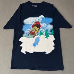 Dr. Seuss The Grinch Vtg Y2K Christmas 3D Graphic Santa Comedy Humor T Shirt -L
