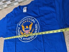Presidential Physical Fitness Tshirt Blue Sz M Delta Cotton Chest 40×29” New
