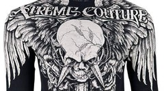 Xtreme Couture by Affliction Men’s Thermal Shirt Dagger Skull