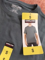 Kirkland Signature Men’s Pima Cotton Slub Tee, Gray, Size S