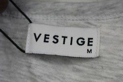 Vestige Mens Gray Short Sleeve Henley Neck Slips On Over Head Casual T-Shirt