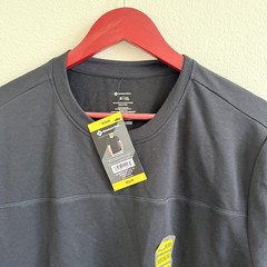 Members Mark Mens Luxe Tee Black Crew Neck Short Sleeve Zipper Pocket Medium NWT