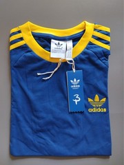 MENS ADIDAS ORGINALS CLASSIC THREE STRIPES EMBROIDERED SHORT SLEEVE TSHIRT