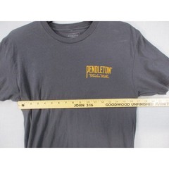 Pendleton Mens Graphic T-Shirt Gray Western Wear Horse Cowboy Logo Size M