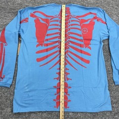 LRG Dead Serious Shirt Mens 3XL Blue Skeleton Lifted Research Group Kanye Glow