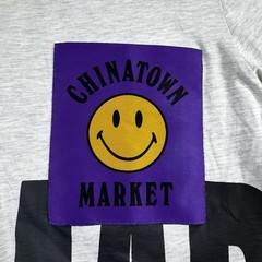 Chinatown Market Studios Smiley T-Shirt Men 2XL Streetwear AOP Graphic Gray NWT