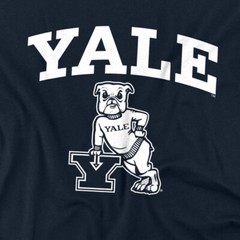Yale University Adult T-Shirt One Color Logo, Navy, S-5XL