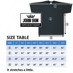 Plain Tall T-shirts BULK Round Neck[JOHN SON]Super Heavy Weight[ L~7XL] Big Size